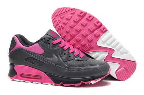 Nike Air Max 90 Womenss Shoes New Darj Grey Rosa Low Price